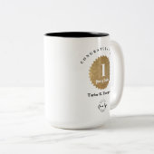 Custom Gold seal 1-Year Employee Service Award  Zweifarbige Tasse (VorderseiteRechts)