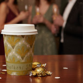 Custom Gold Shades Watercolor Floral Pappbecher