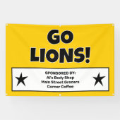 Custom Gold Sports Team Banner (Horizontal)