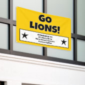 Custom Gold Sports Team Banner (Äußeres Gebäude)
