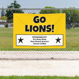 Custom Gold Sports Team Banner