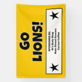 Custom Gold Sports Team Banner (Vertikal)