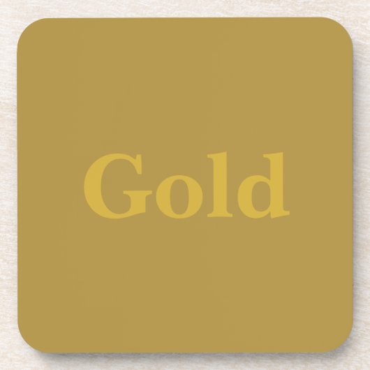 Custom Gold Square Untersetzer Set (Vorderseite)