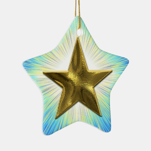 Custom Gold Star Ornament (Rechts)