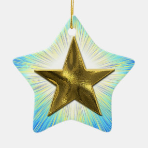 Custom Gold Star Ornament