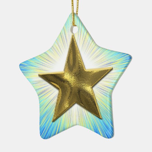 Custom Gold Star Ornament (Links)