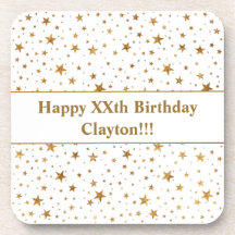 Custom Gold Stars mit Message Birthday Party
