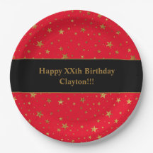 Custom Gold Stars mit Message Birthday Party