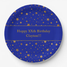 Custom Gold Stars mit Message Birthday Party
