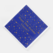 Custom Gold Stars mit Message Birthday Party Serviette (Ecke)