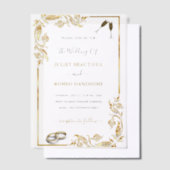 Custom Gold Vellum Hochzeitsvorlage Pergament Einladungen (Versetzt)