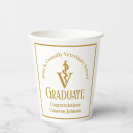Custom Gold Veterinary School Graduation Party Pappbecher