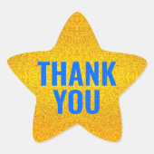 Custom Gold Vielen Dank Stern-Aufkleber (Vorderseite)