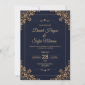 Custom Gold Wedding Invitation |  Einladung (Vorderseite)