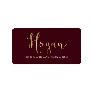 Custom Gold Weihnachten Adressaufkleber