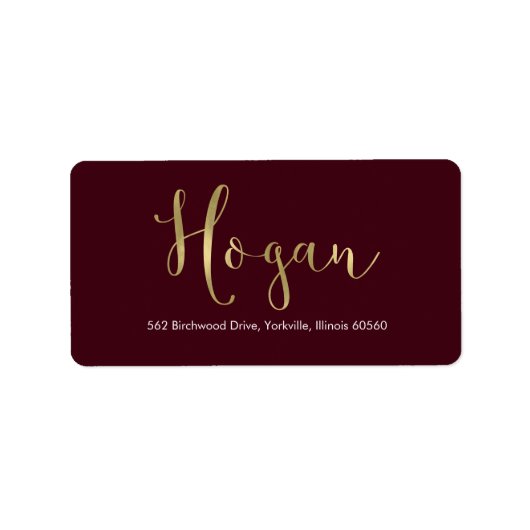 Custom Gold Weihnachten Adressaufkleber (Vorne)