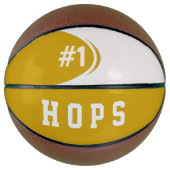 Custom Gold White Basketball (Vorderseite)