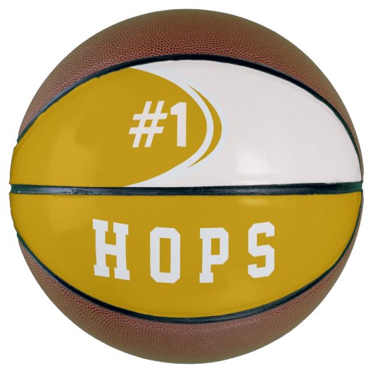 Custom Gold White Basketball (Vorderseite)