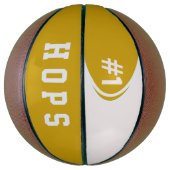Custom Gold White Basketball (Vertikal)