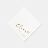 Custom Gold & White Wedding Napkins - Chef! Serviette (Ecke)