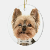 Custom Gold Yorkshire Terrier Dog Foto Keramik Ornament (Links)
