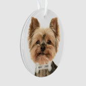 Custom Gold Yorkshire Terrier Dog Foto Ornament (Vorderseite)