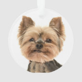 Custom Gold Yorkshire Terrier Dog Foto Ornament (Rückseite)