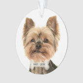 Custom Gold Yorkshire Terrier Dog Foto Ornament (Vorderseite)
