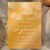 Custom Golden 50. Wedding Anniversary Party Save The Date