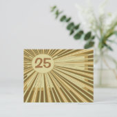 Custom Golden Blast Number Post Card Postkarte (Stehend Vorderseite)