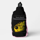 Custom Golden Bowling Art Design Crossbody Bag (Vorderseite)