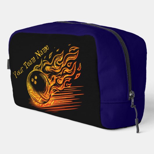 Custom Golden Bowling Art Design Waschbeutel (Rechte Ecke)