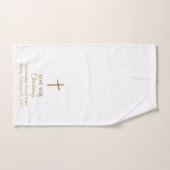 Custom Golden Cross Religious Christening, Taufe Badhandtuch Set (Handtuch)