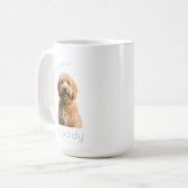 Custom Golden Doodle Photo I Woof You Personalized Kaffeetasse (Vorderseite Links)