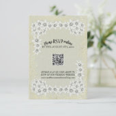 Custom golden floral Wedding Card Begleitkarte (Stehend Vorderseite)