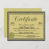 Custom Golden Gift Certificate for Invasion Einladung (Vorne/Hinten)