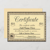 Custom Golden Gift Certificate for Invasion Einladung (Vorne/Hinten)