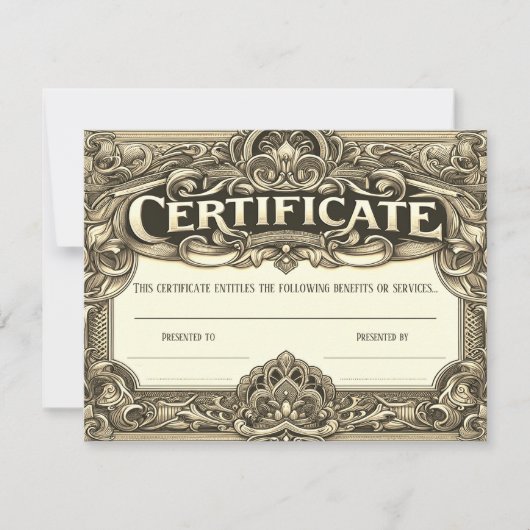 Custom Golden Gift Certificate for Invasion Einladung (Vorderseite)
