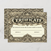 Custom Golden Gift Certificate for Invasion Einladung (Vorne/Hinten)