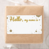 Custom Golden Hexagon Name Tag (Insitu)