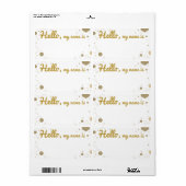 Custom Golden Hexagon Name Tag (Vorne)