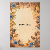 Custom golden leaves is a popular wall poster (Vorne)