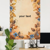 Custom golden leaves is a popular wall poster (Heimbüro)