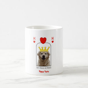 Custom Golden Retriever Dog King Hearts Tasse