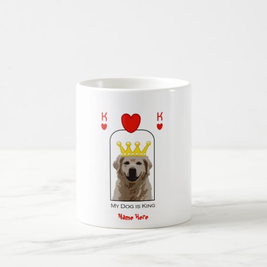 Custom Golden Retriever Dog King Hearts Tasse (Mittel)