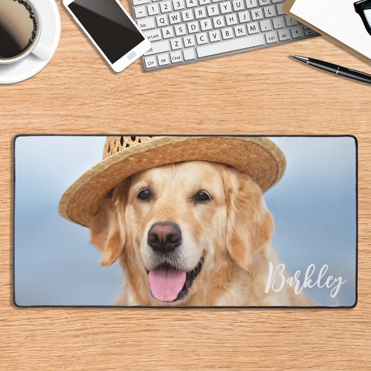 Custom Golden Retriever Dog Personalisiertes Tier Schreibtischunterlage