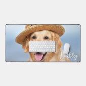 Custom Golden Retriever Dog Personalisiertes Tier Schreibtischunterlage (Tastatur & Maus)