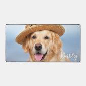 Custom Golden Retriever Dog Personalisiertes Tier Schreibtischunterlage (Vorderseite)