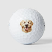 Custom Golden Retriever 'Life is Golden' Docks Golfball (Vorderseite)