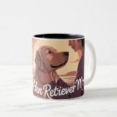 Custom Golden Retriever Mug Heartfelt Memory Zweifarbige Tasse (VorderseiteRechts)